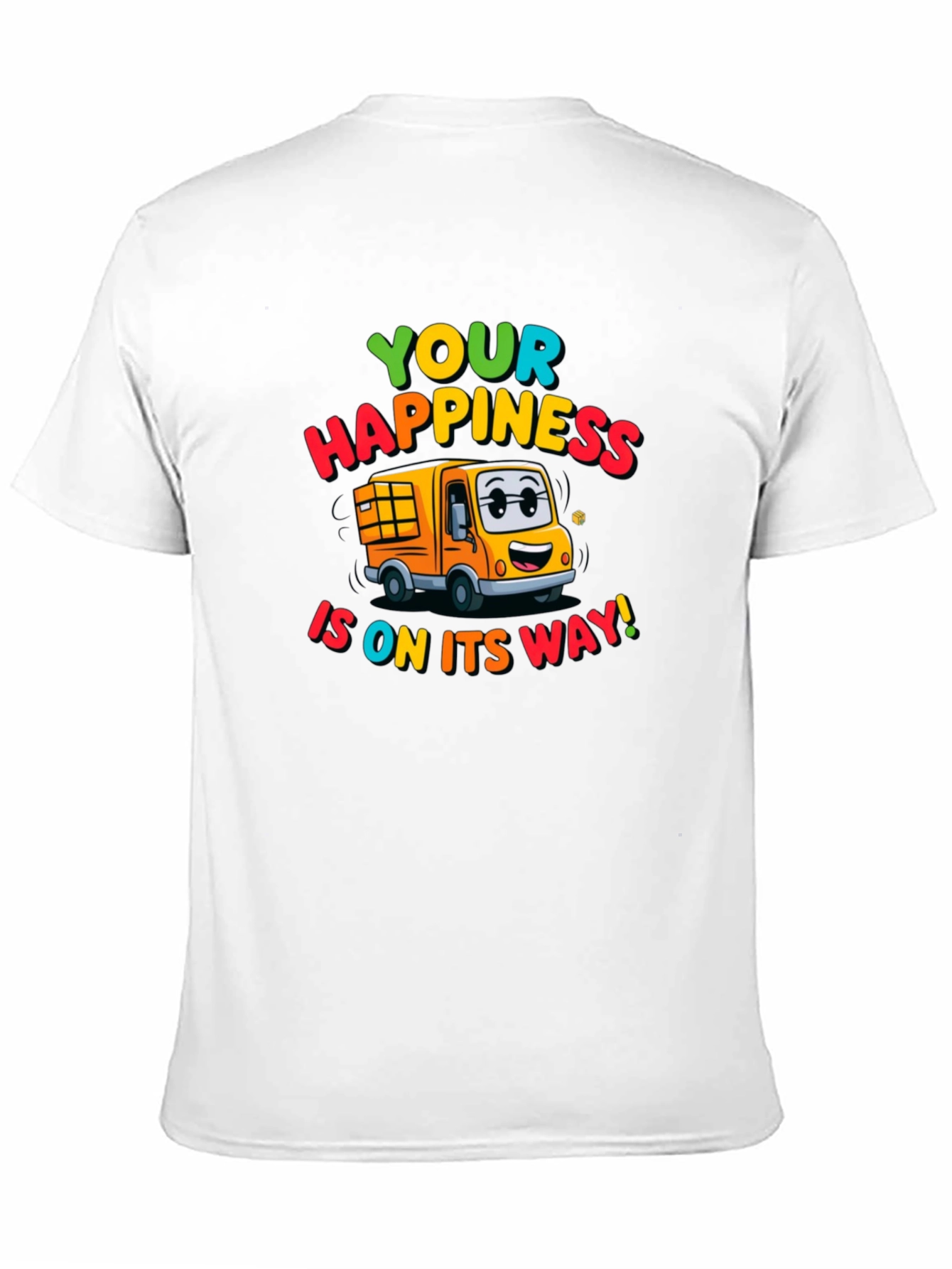 Happiness Delivery T-Shirt - Fun Cartoon Truck Tee