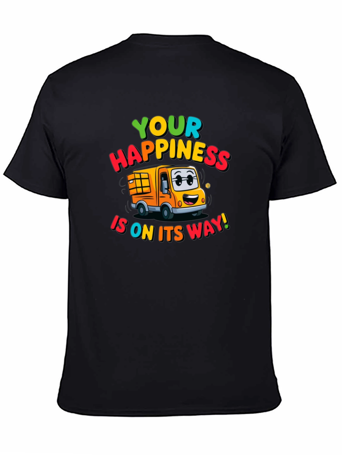 Happiness Delivery T-Shirt - Fun Cartoon Truck Tee