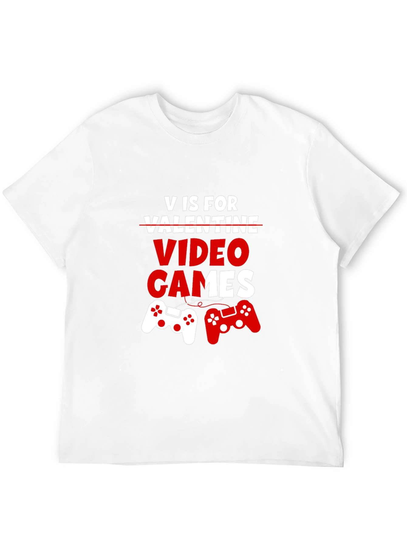 V is for Video Games Black Graphic Tee