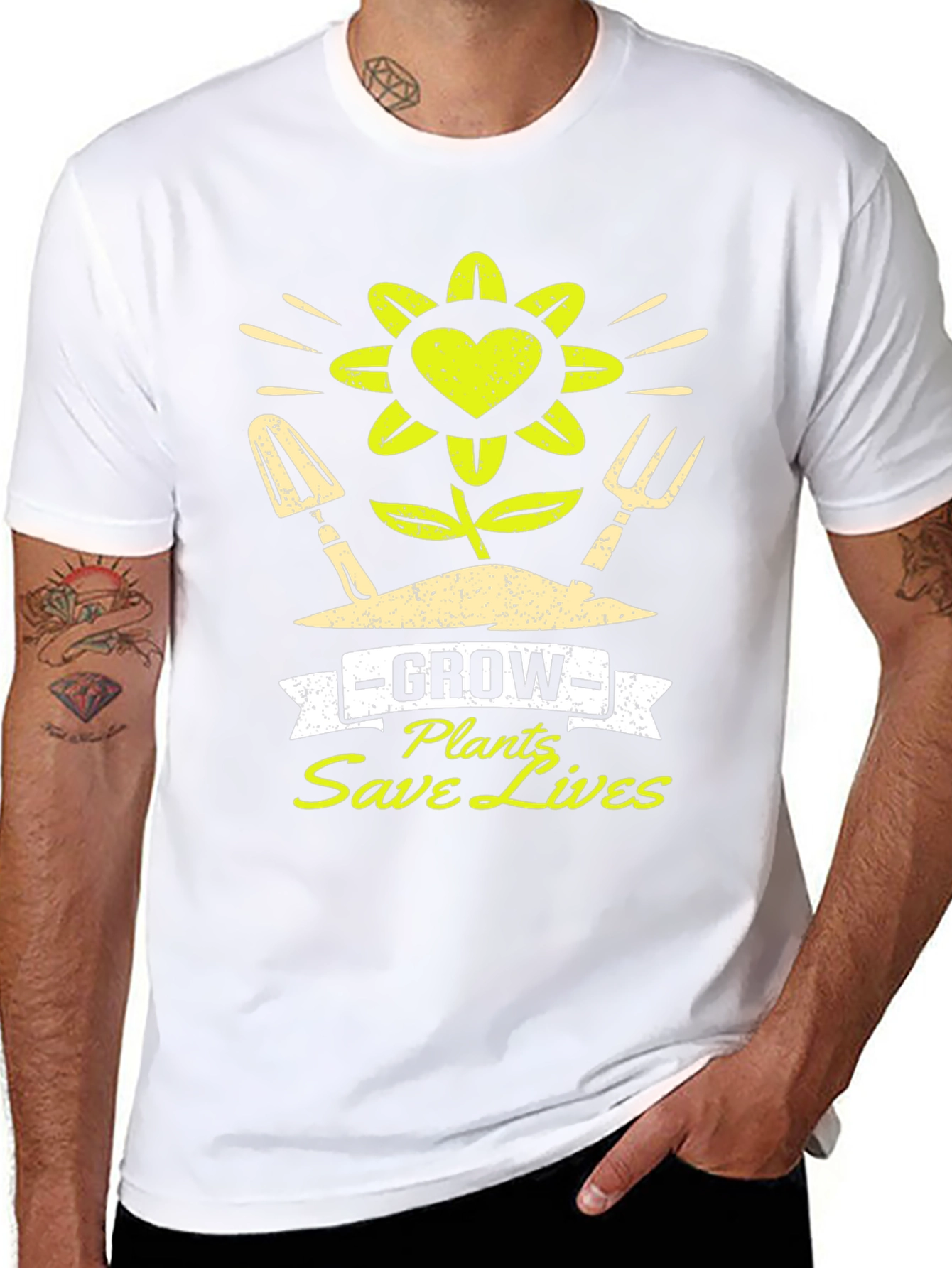 Grow Plants Save Lives Graphic T-Shirt
