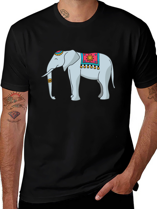 Elephant Graphic Tee - Black Cotton Blend