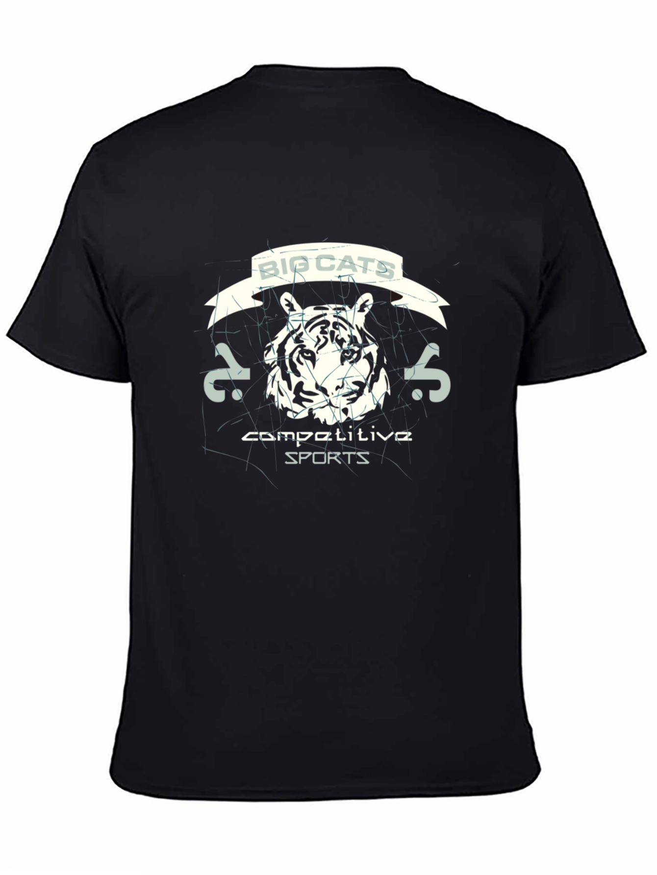 Big Cats Competitive Sports Black T-Shirt