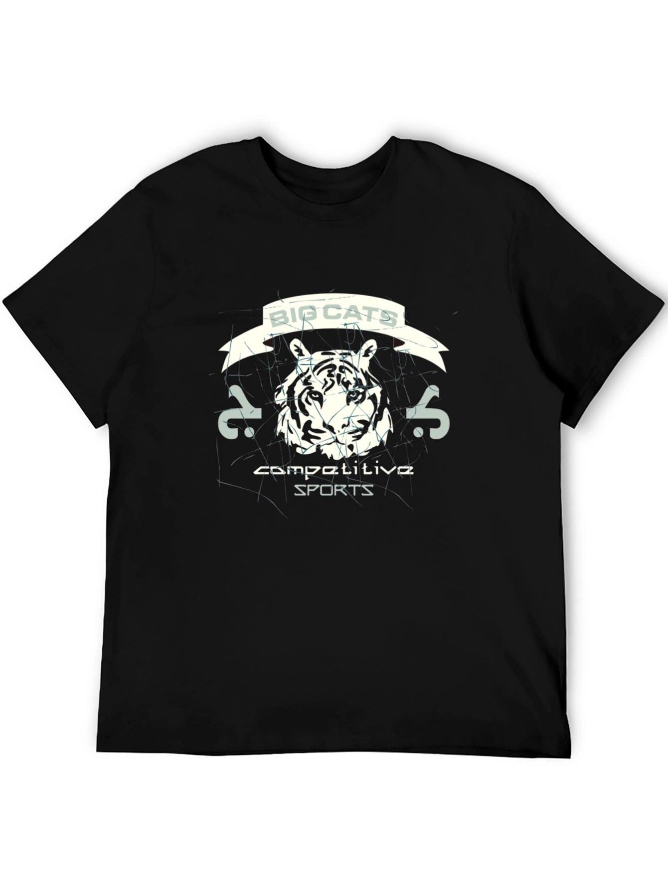 Big Cats Competitive Sports Black T-Shirt