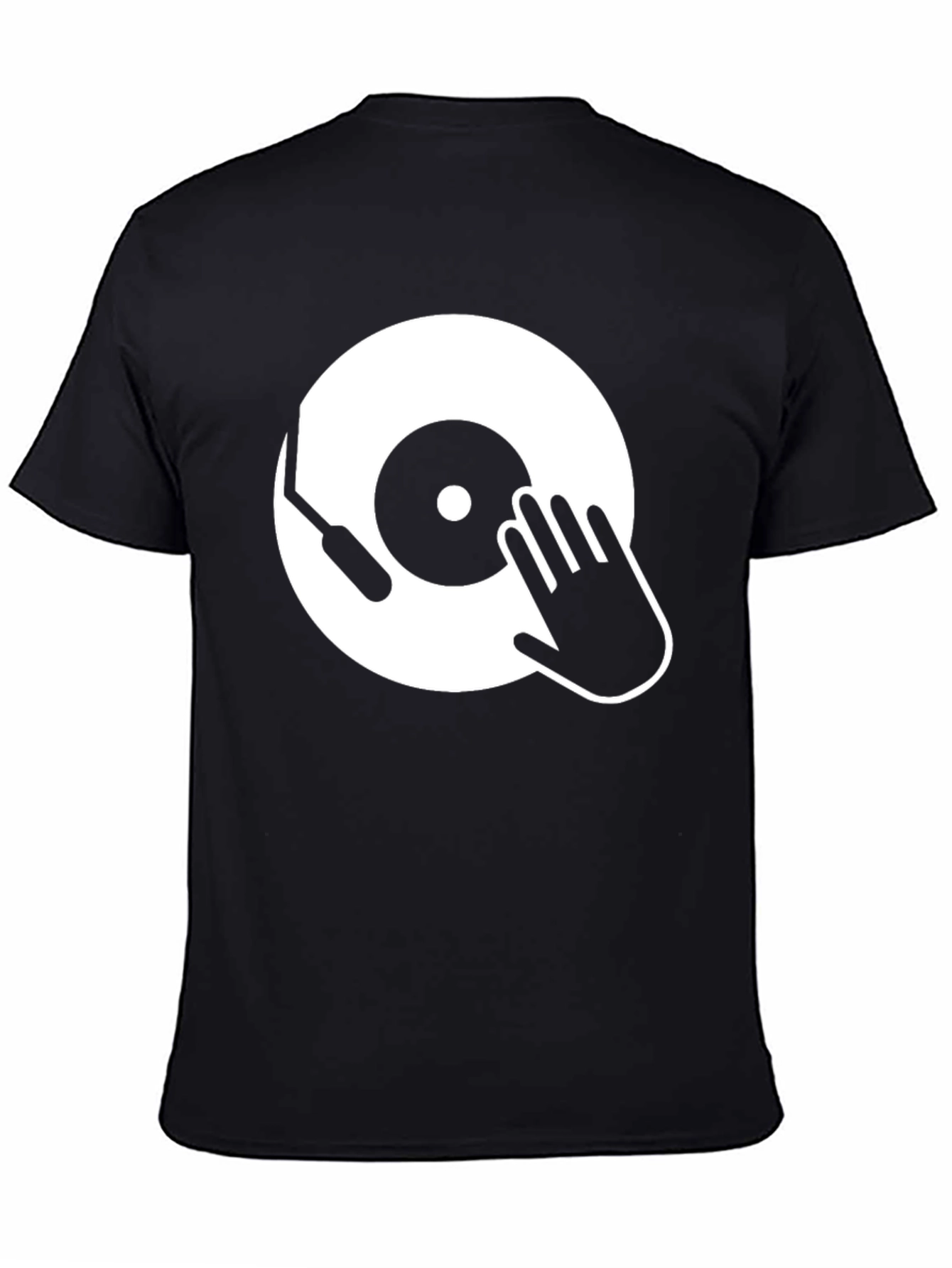 DJ Turntable Graphic T-Shirt - Black Cotton Tee