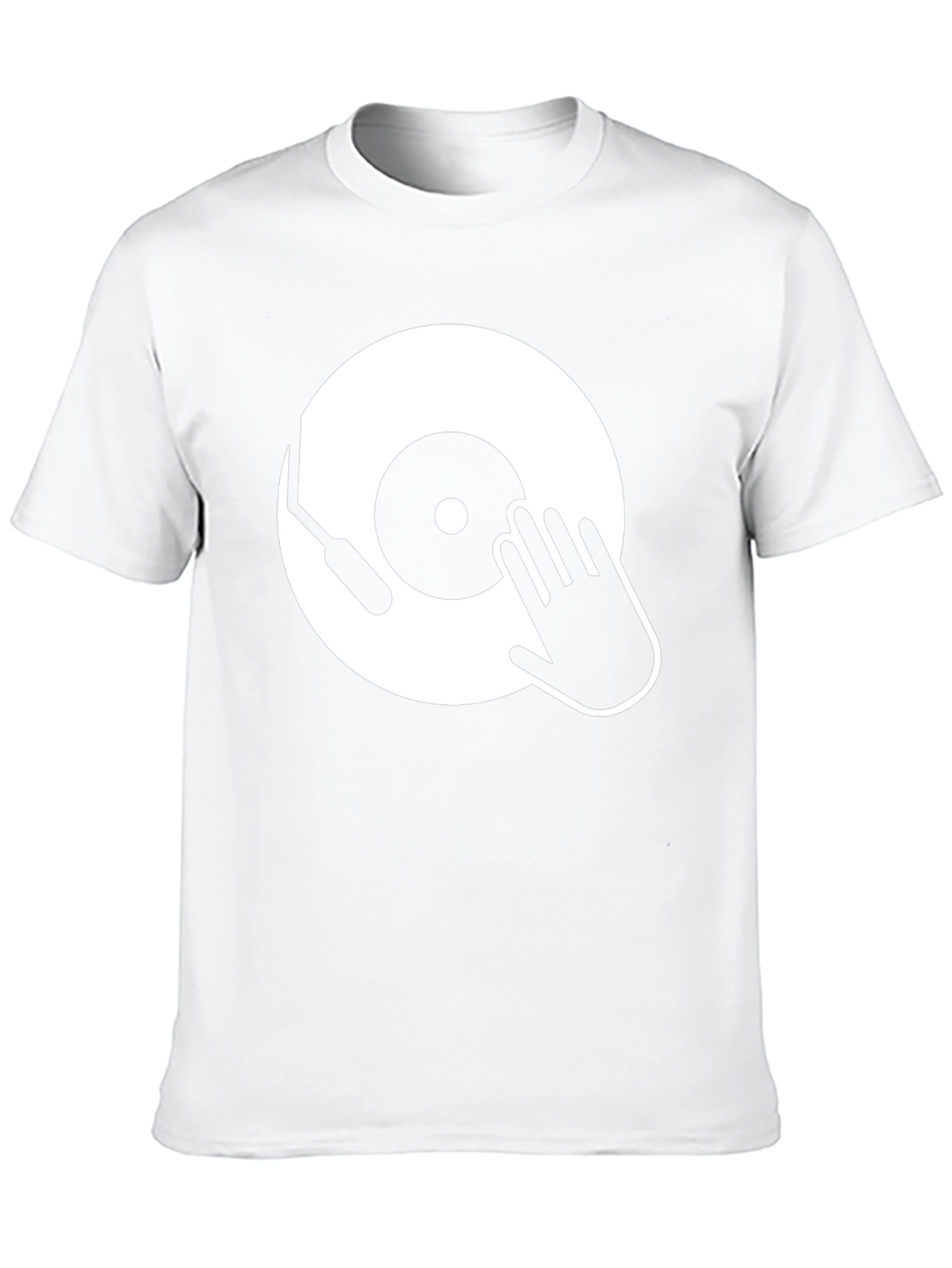 DJ Turntable Graphic T-Shirt - Black Cotton Tee