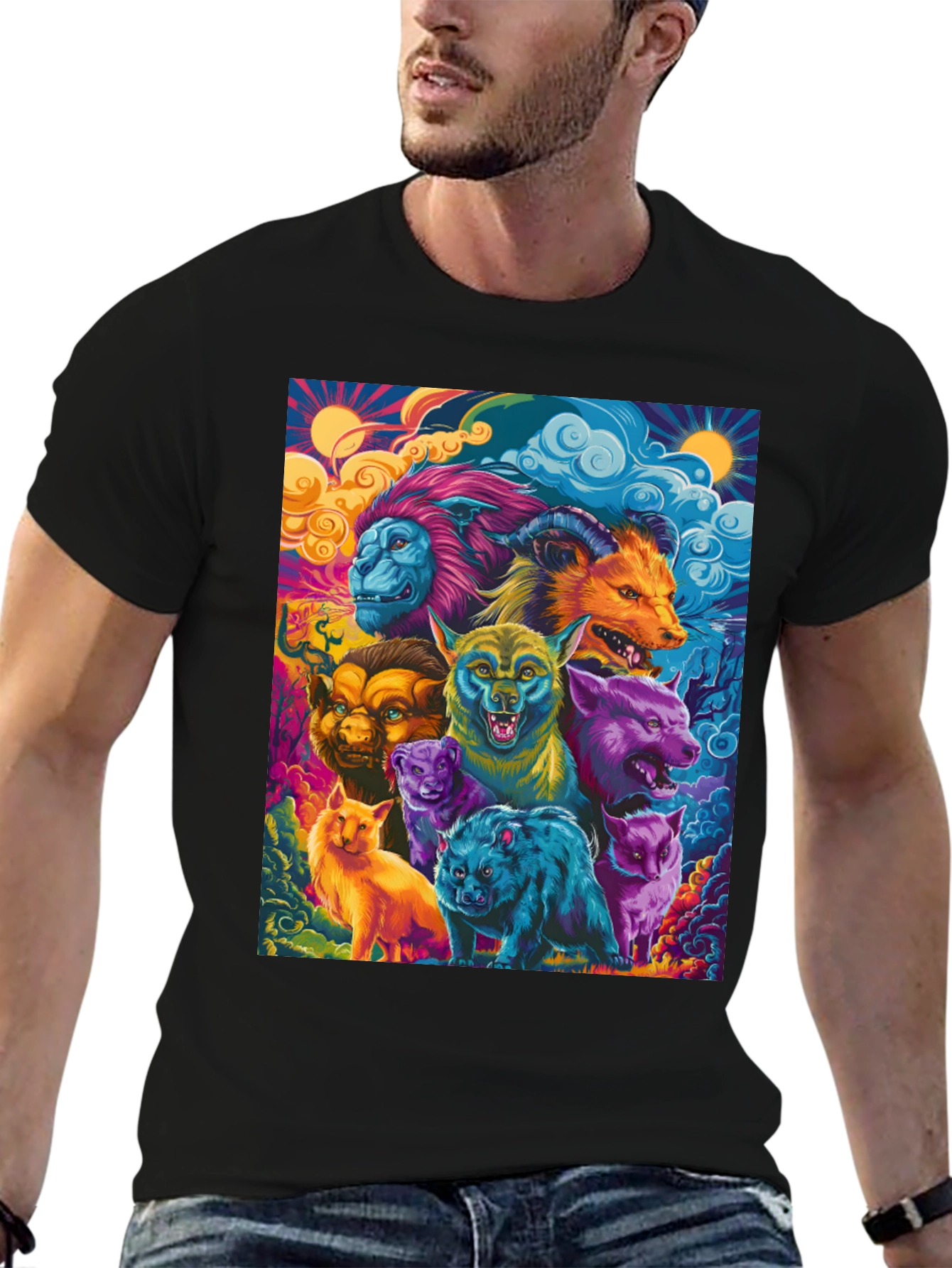 Psychedelic Animal Kingdom Graphic Tee