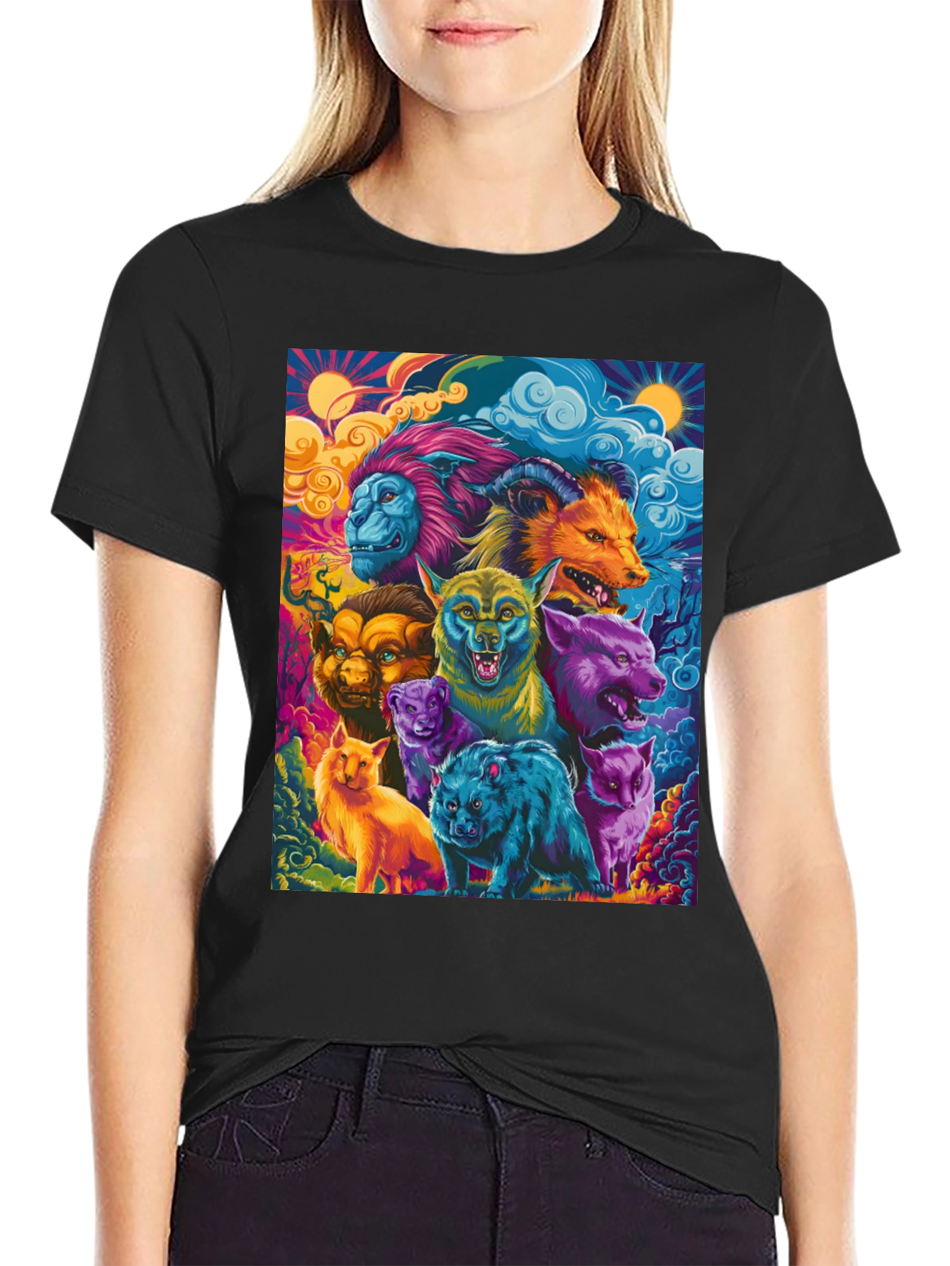 Psychedelic Animal Kingdom Graphic Tee