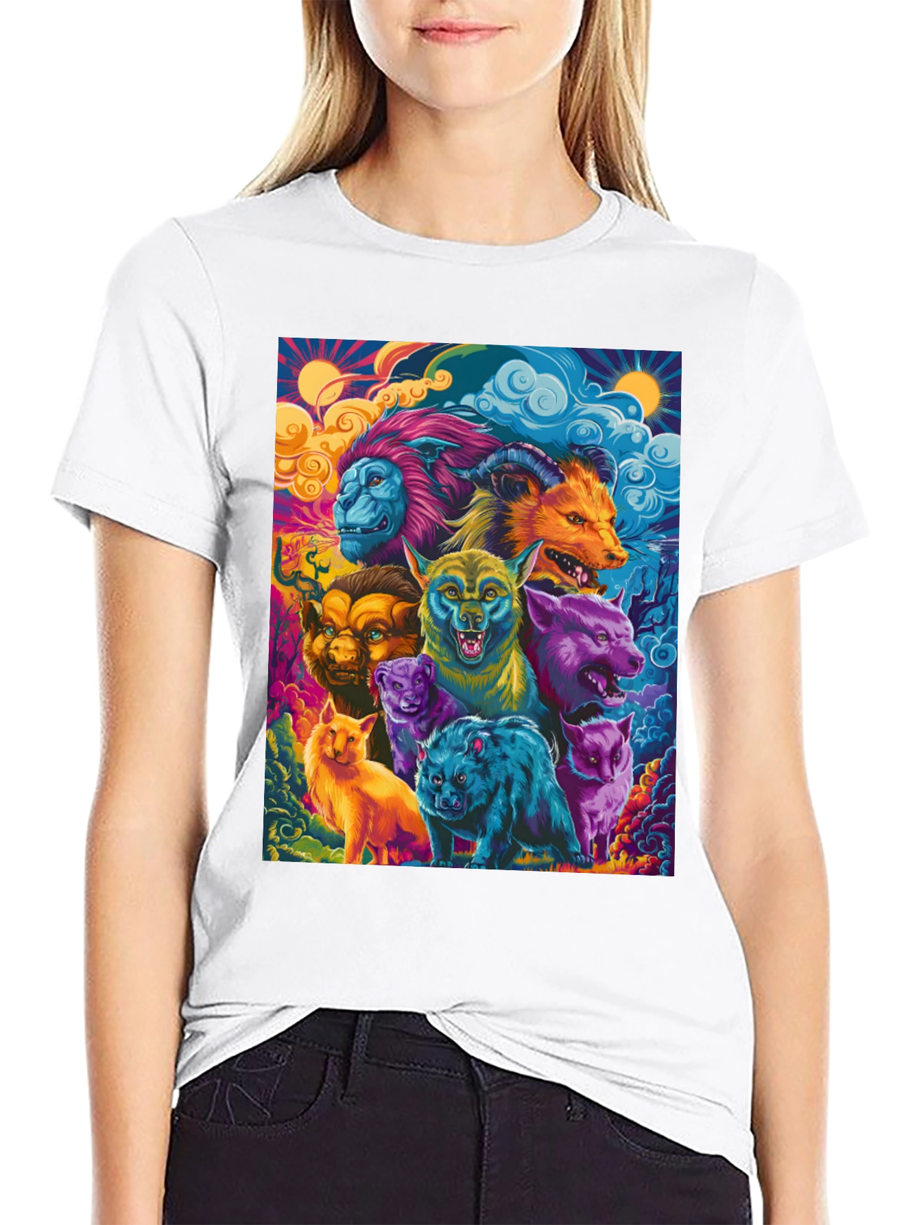 Psychedelic Animal Kingdom Graphic Tee