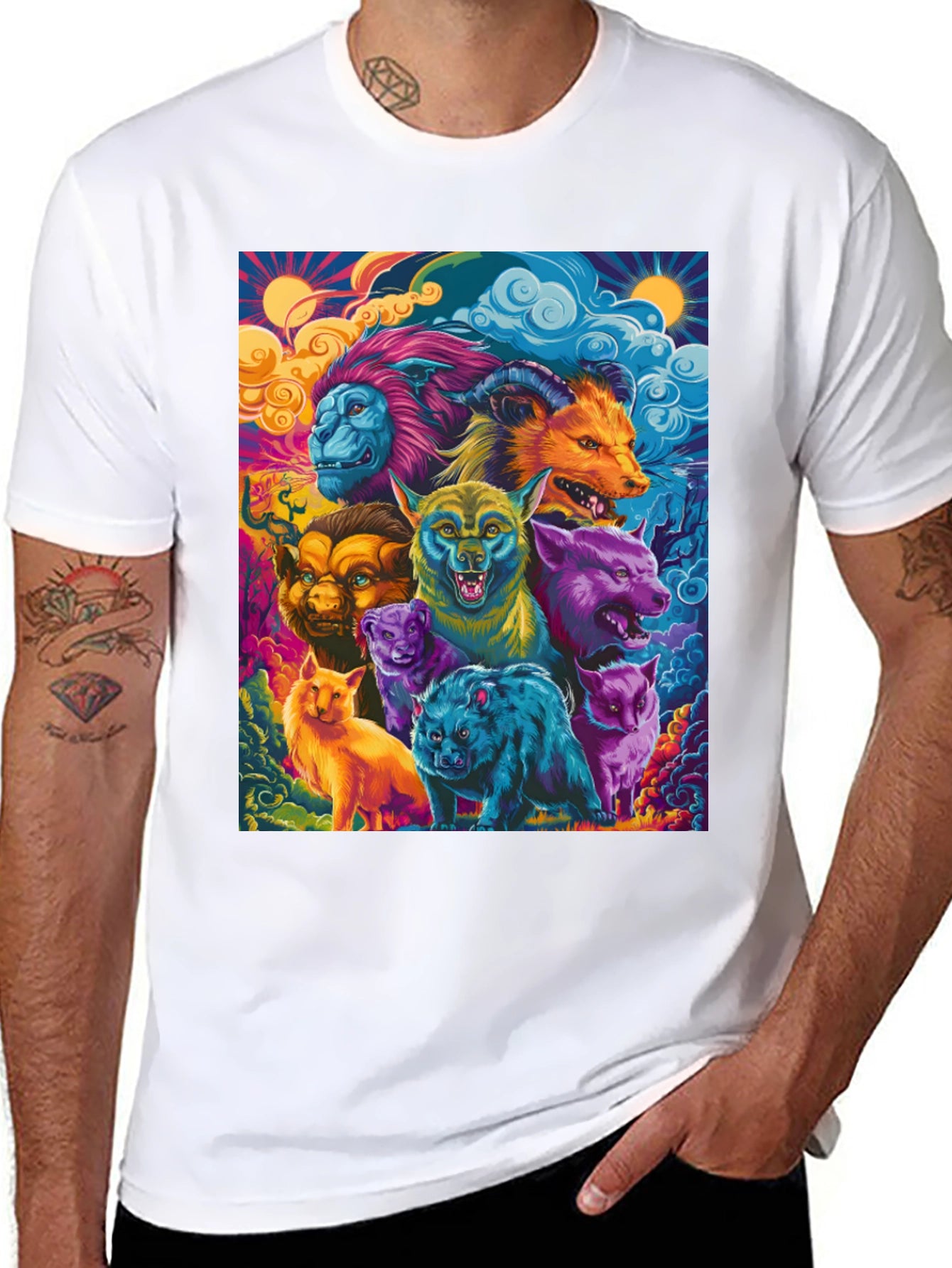 Psychedelic Animal Kingdom Graphic Tee