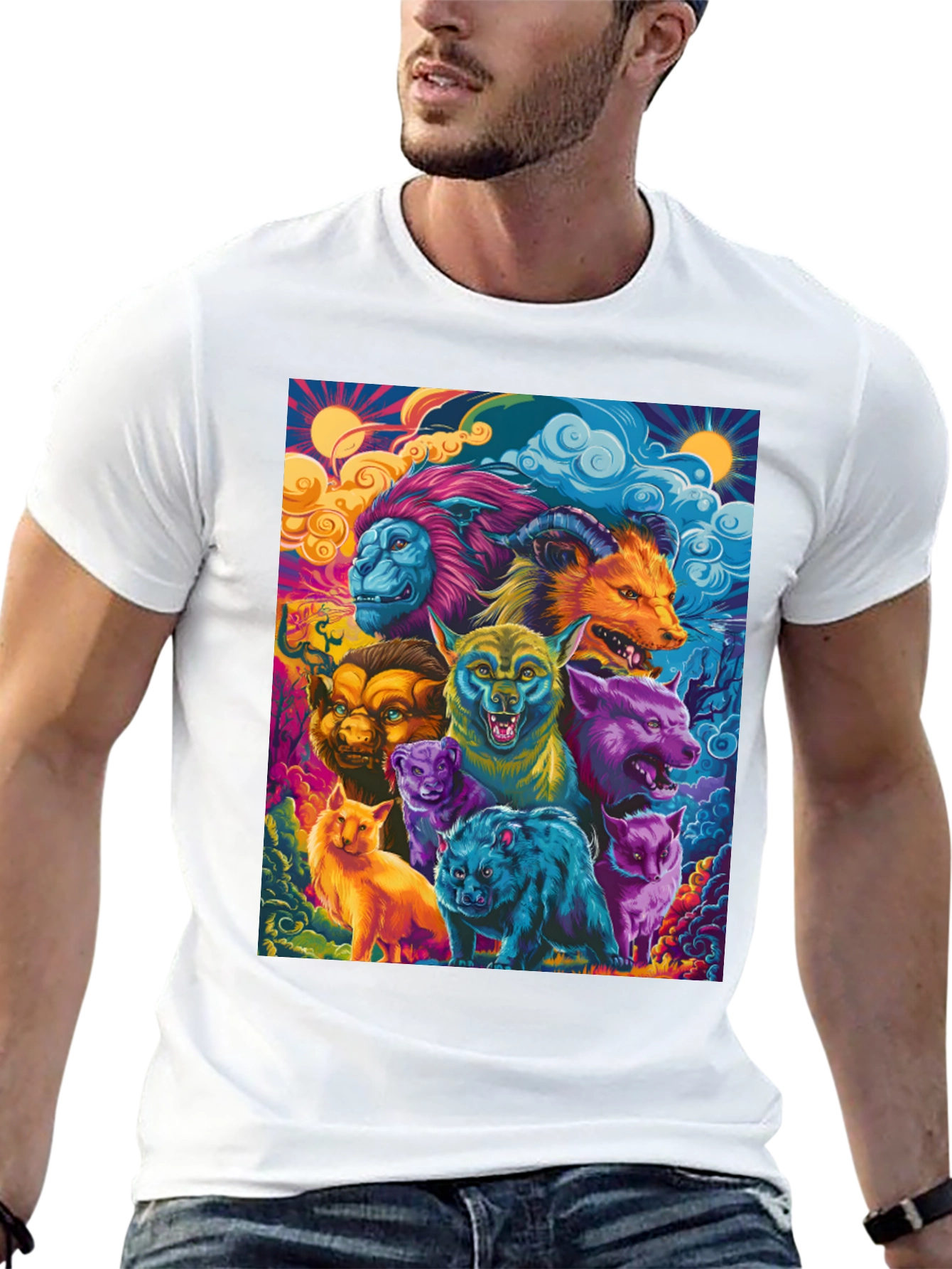 Psychedelic Animal Kingdom Graphic Tee