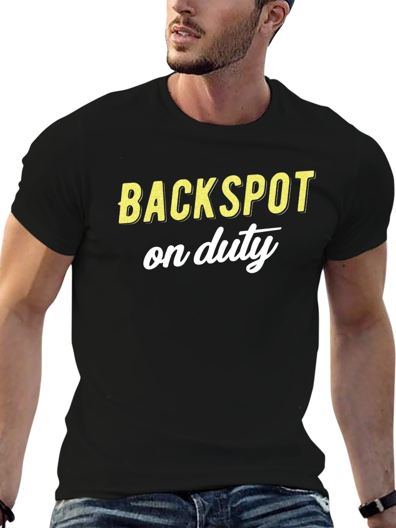 Backspot On Duty Black Graphic T-Shirt
