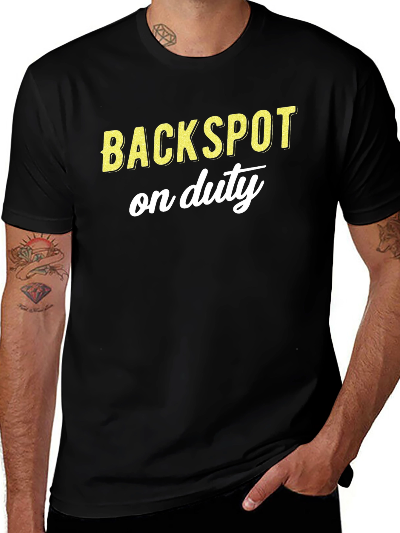 Backspot On Duty Black Graphic T-Shirt