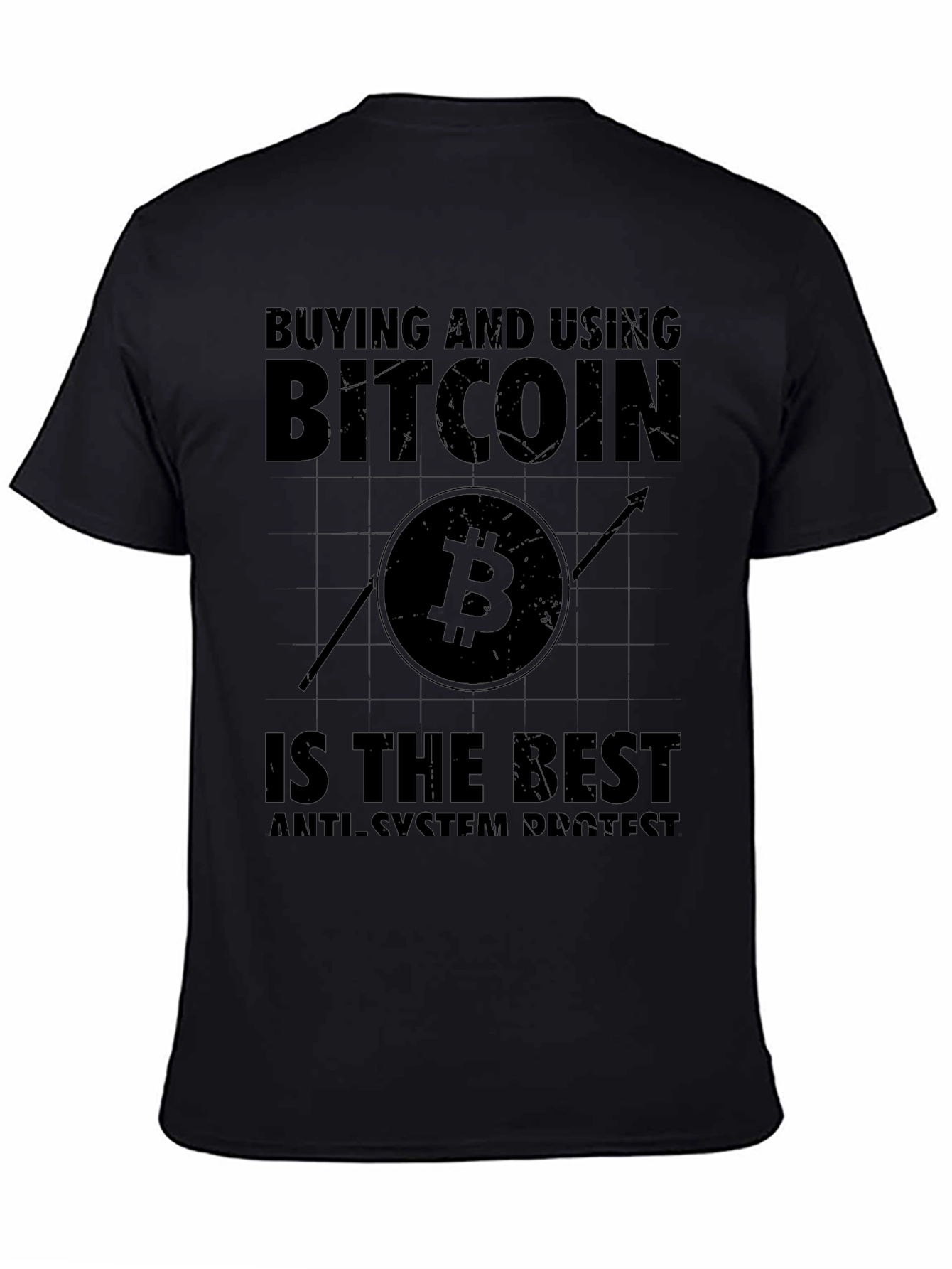 Bitcoin Anti-System Protest Graphic T-Shirt
