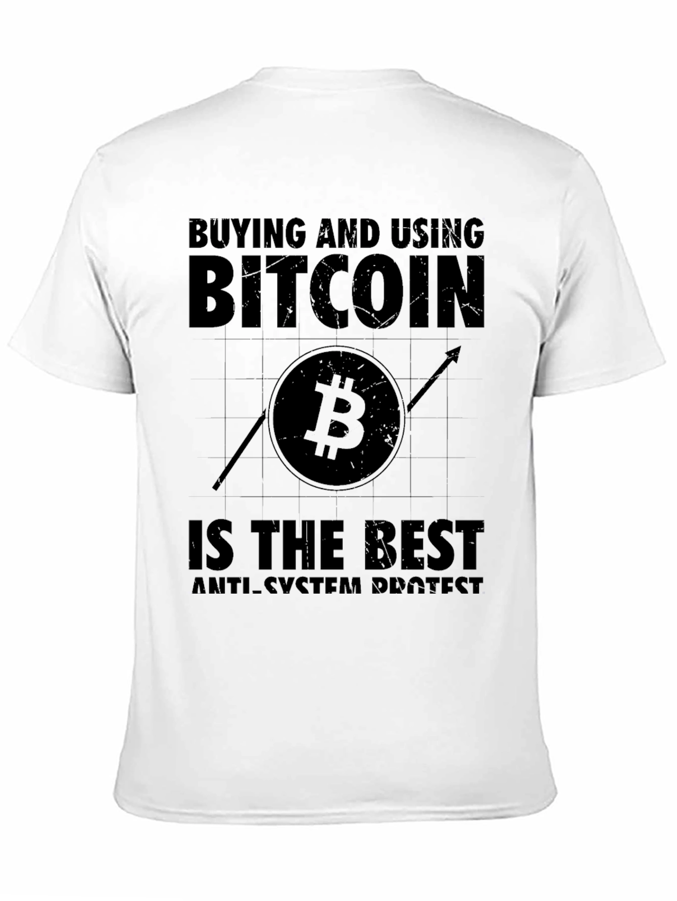 Bitcoin Anti-System Protest Graphic T-Shirt