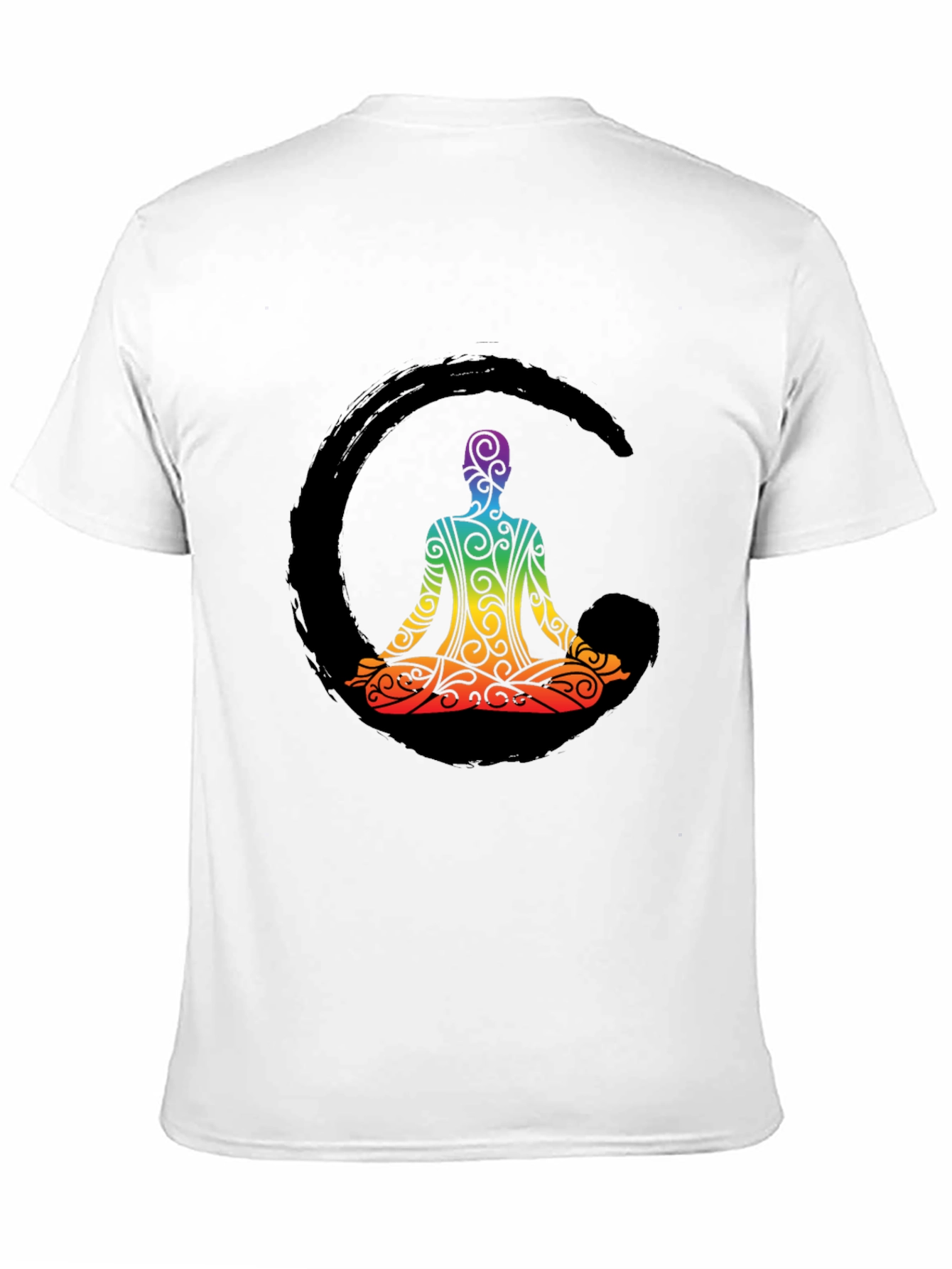 Zen Meditation Rainbow Graphic Tee