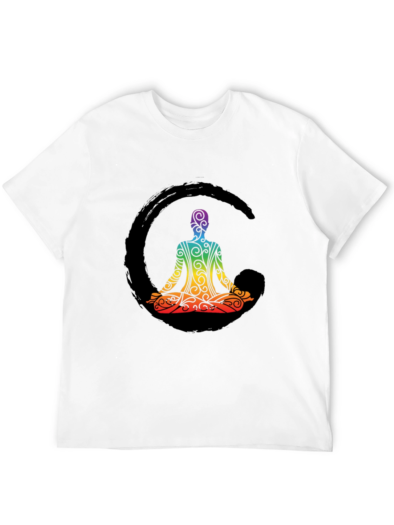 Zen Meditation Rainbow Graphic Tee