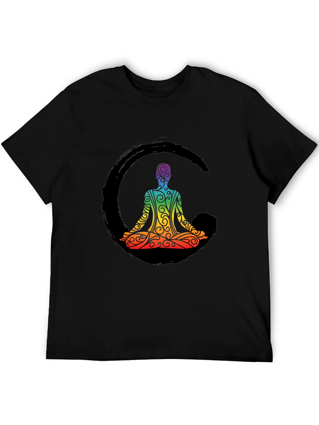 Zen Meditation Rainbow Graphic Tee