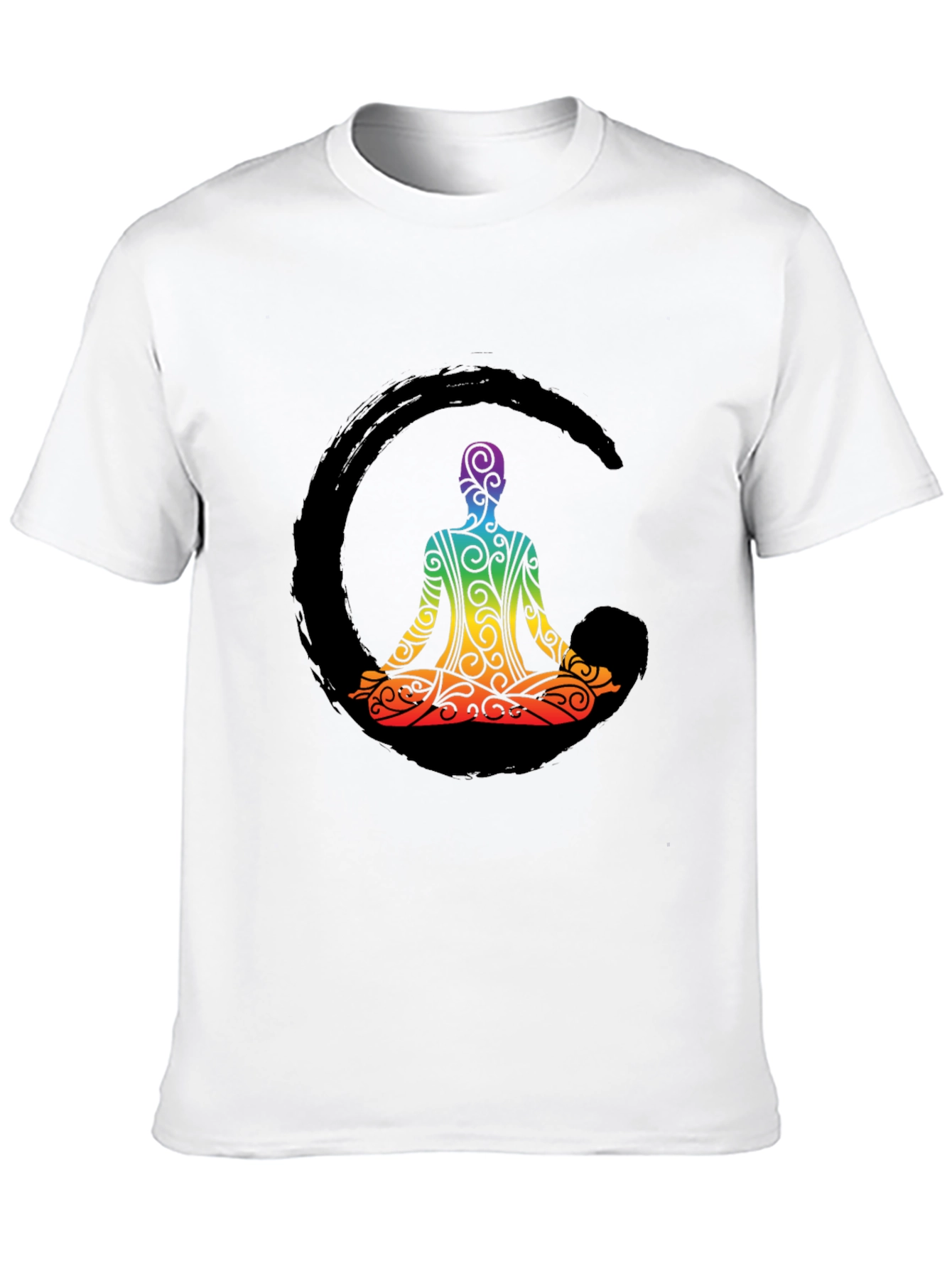 Zen Meditation Rainbow Graphic Tee