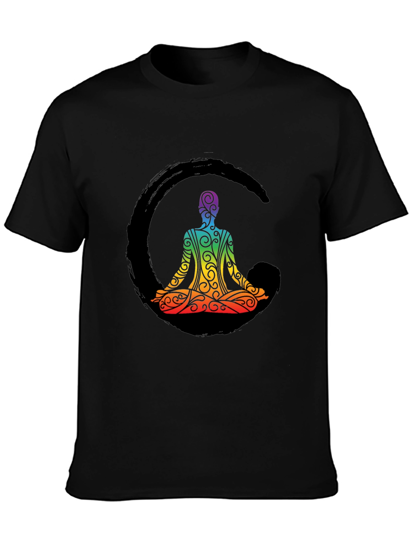 Zen Meditation Rainbow Graphic Tee