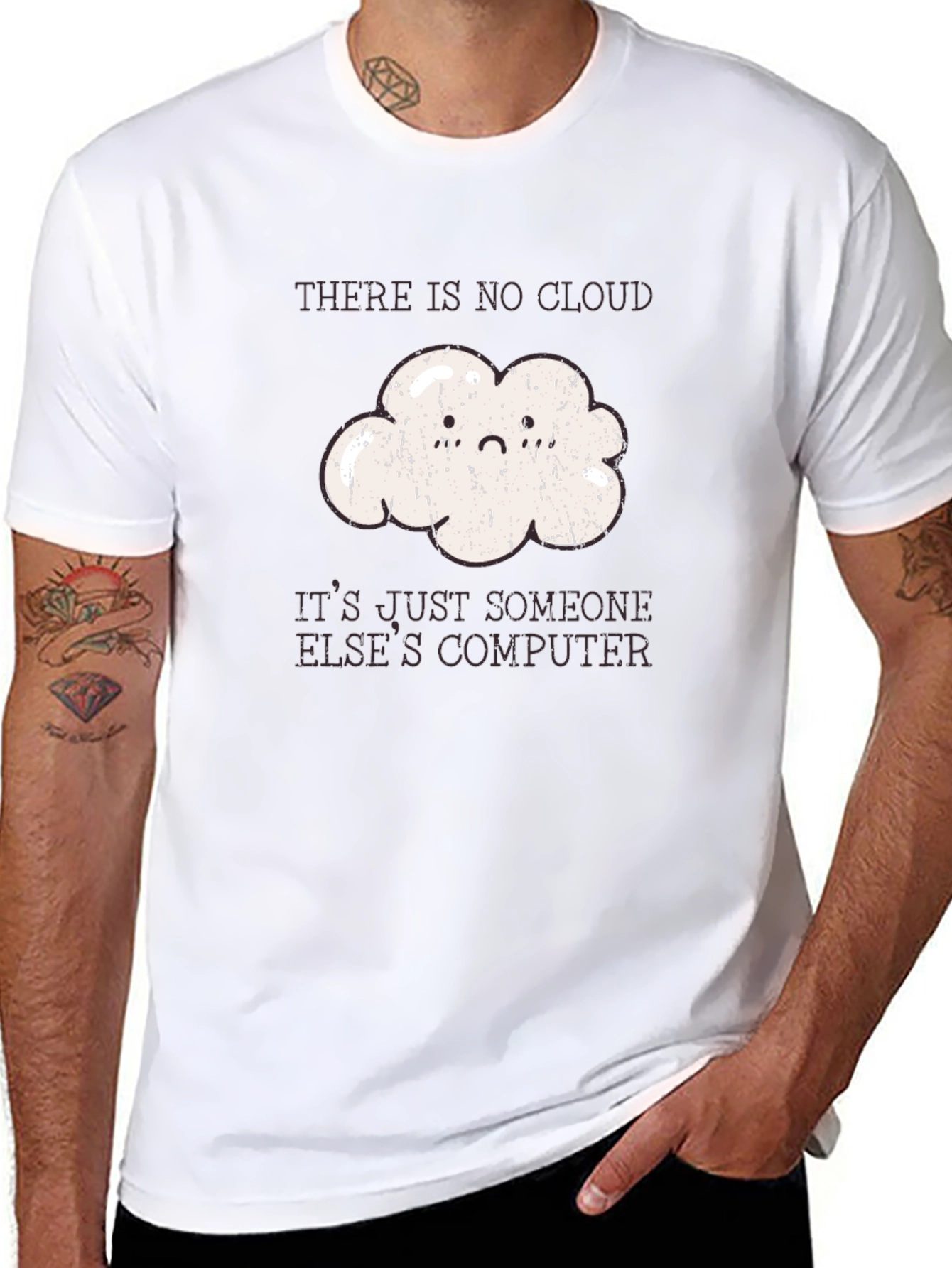 Funny Programmer Cloud T-Shirt - No Cloud Just Computer