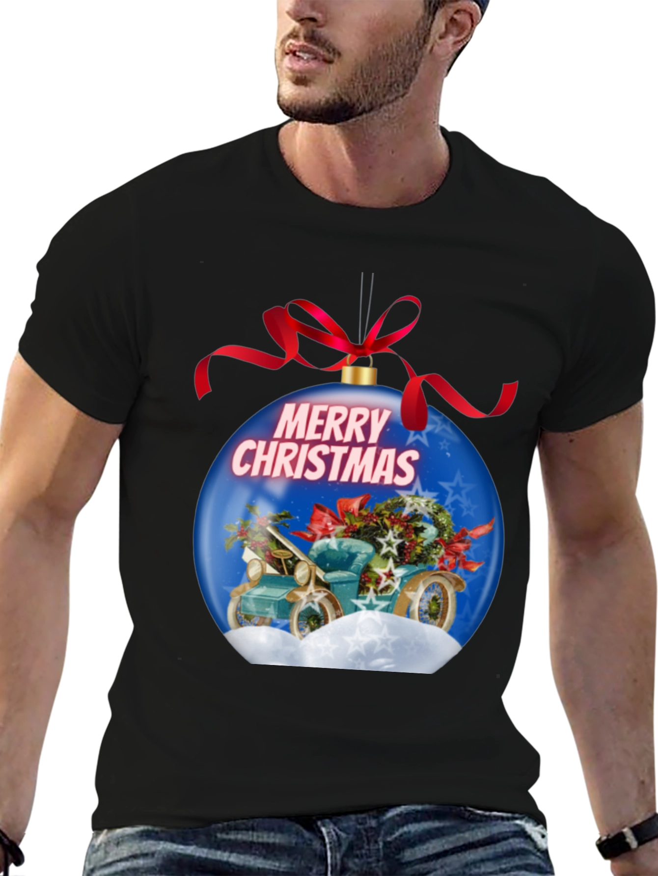 Festive Christmas Car Ornament T-Shirt