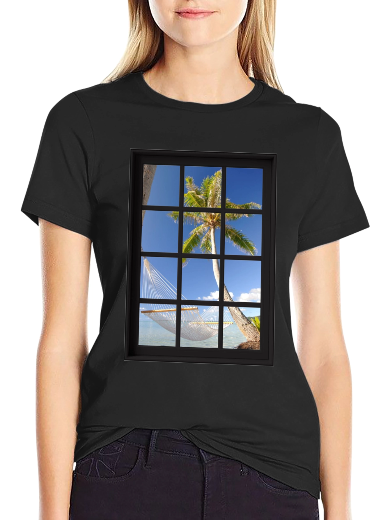 Tropical Hammock T-Shirt - Window View