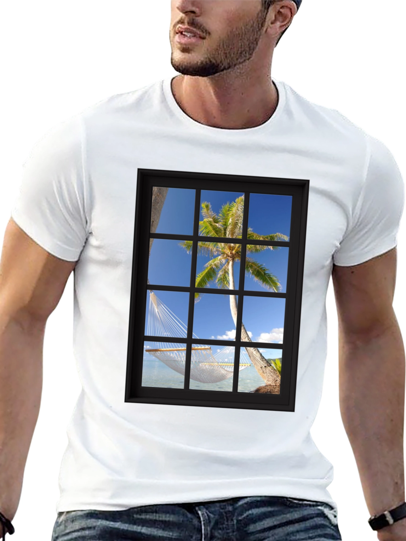Tropical Hammock T-Shirt - Window View