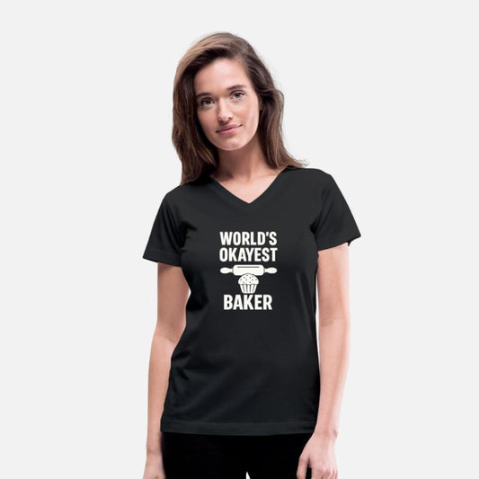 World’s Okayest Baker – Funny Baking Gift Shirt