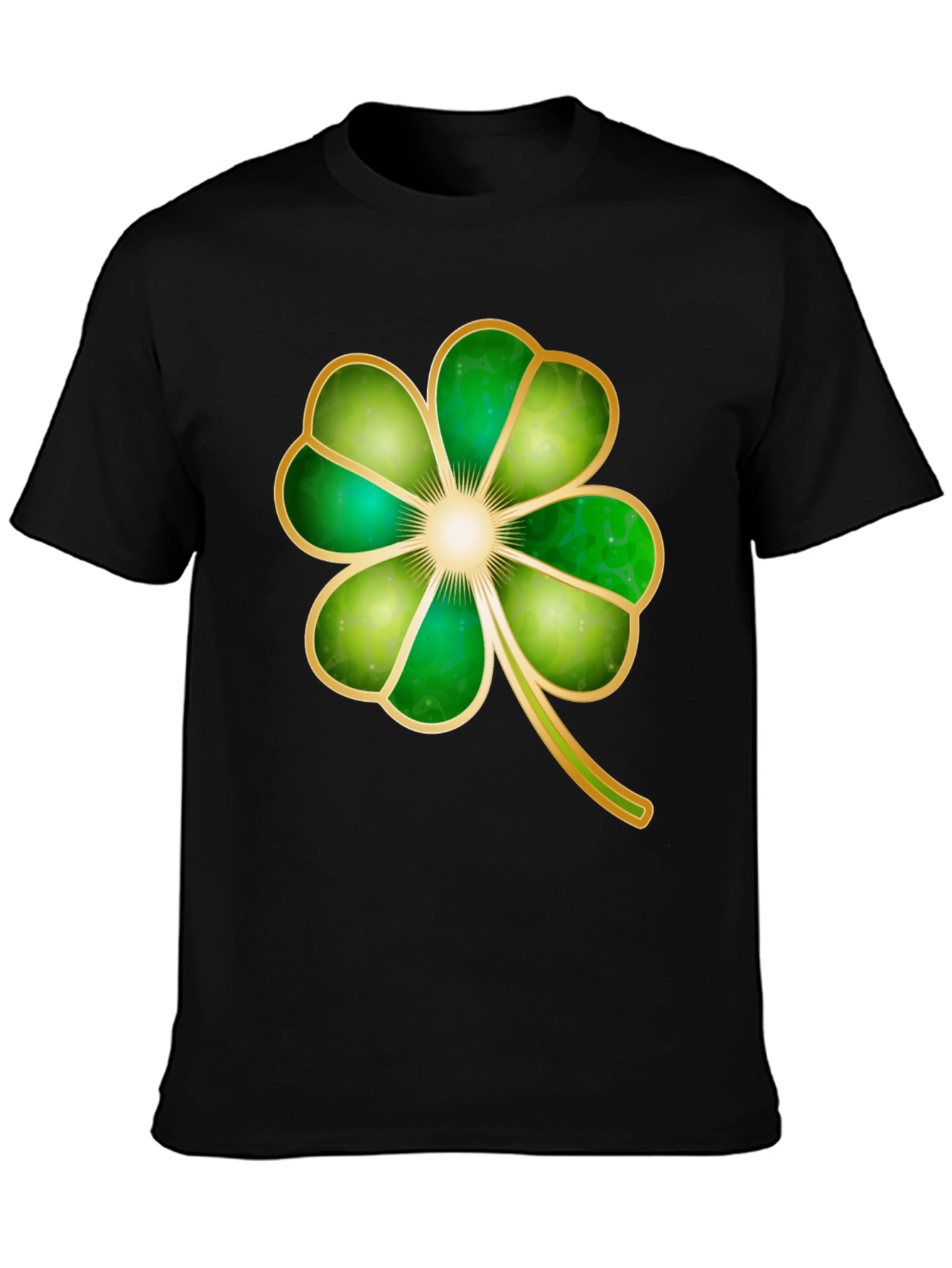St. Patricks Day Four Leaf Clover Graphic T-Shirt