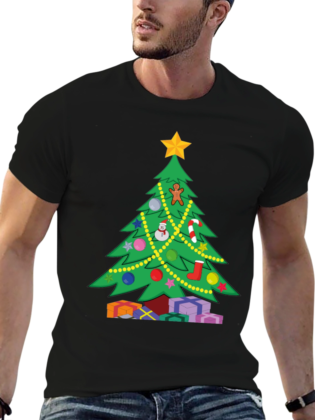 Festive Christmas Tree Graphic Tee