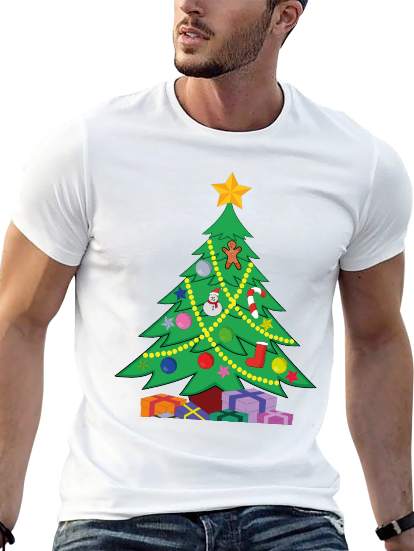 Festive Christmas Tree Graphic Tee
