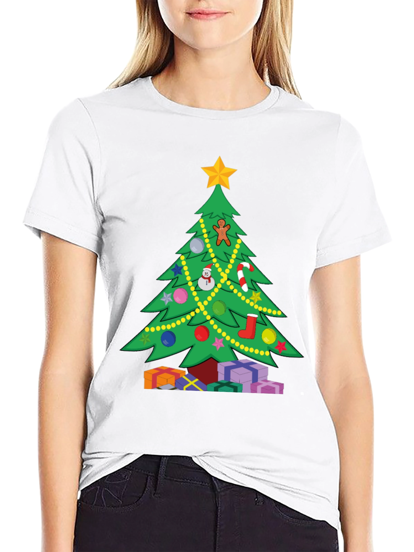 Festive Christmas Tree Graphic Tee