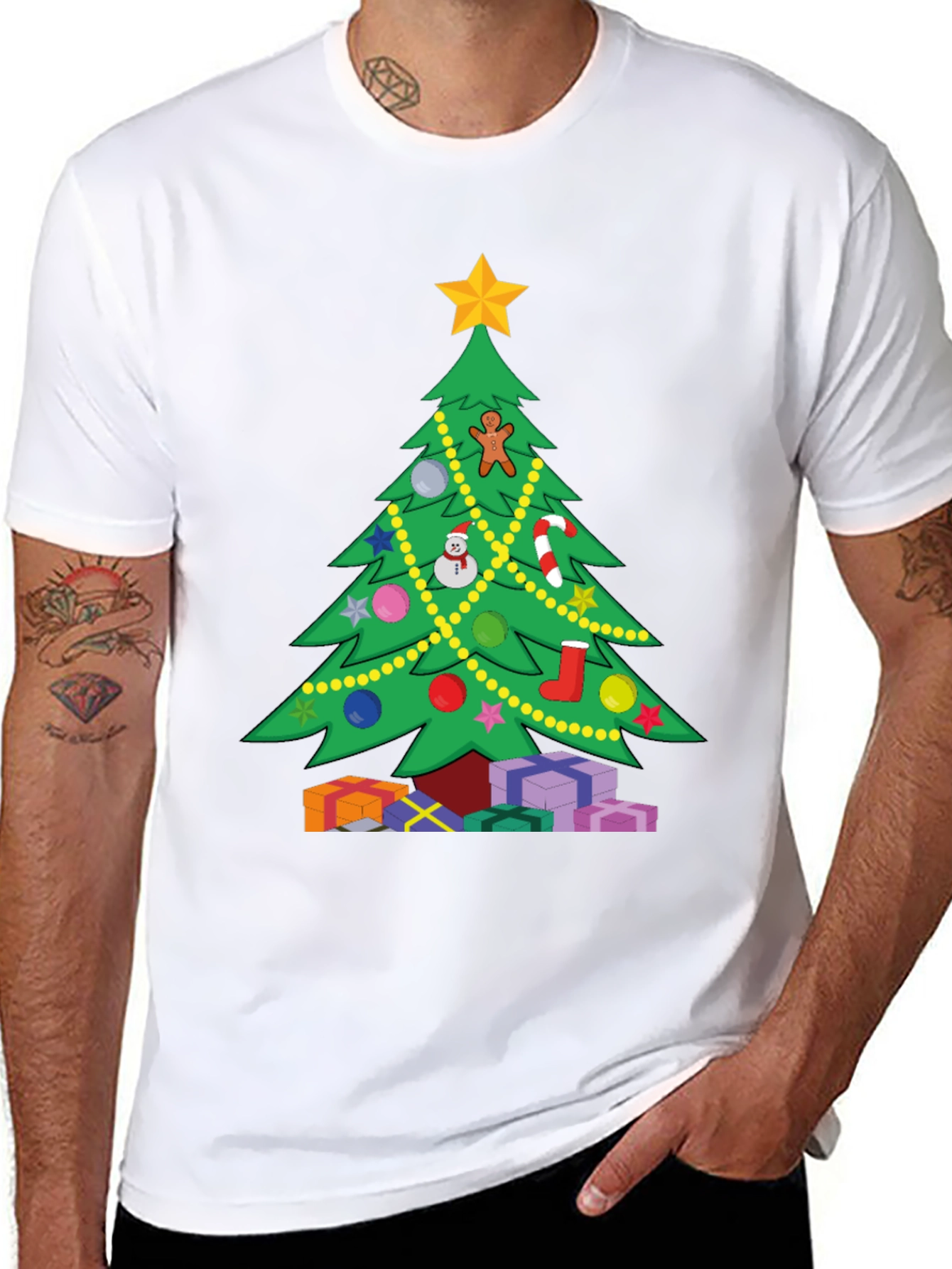Festive Christmas Tree Graphic Tee