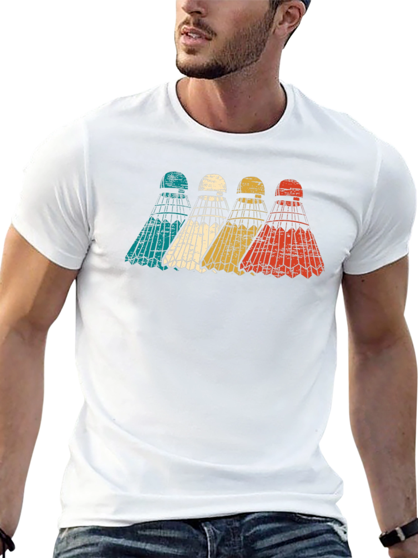 Retro Badminton Shuttlecock T-Shirt