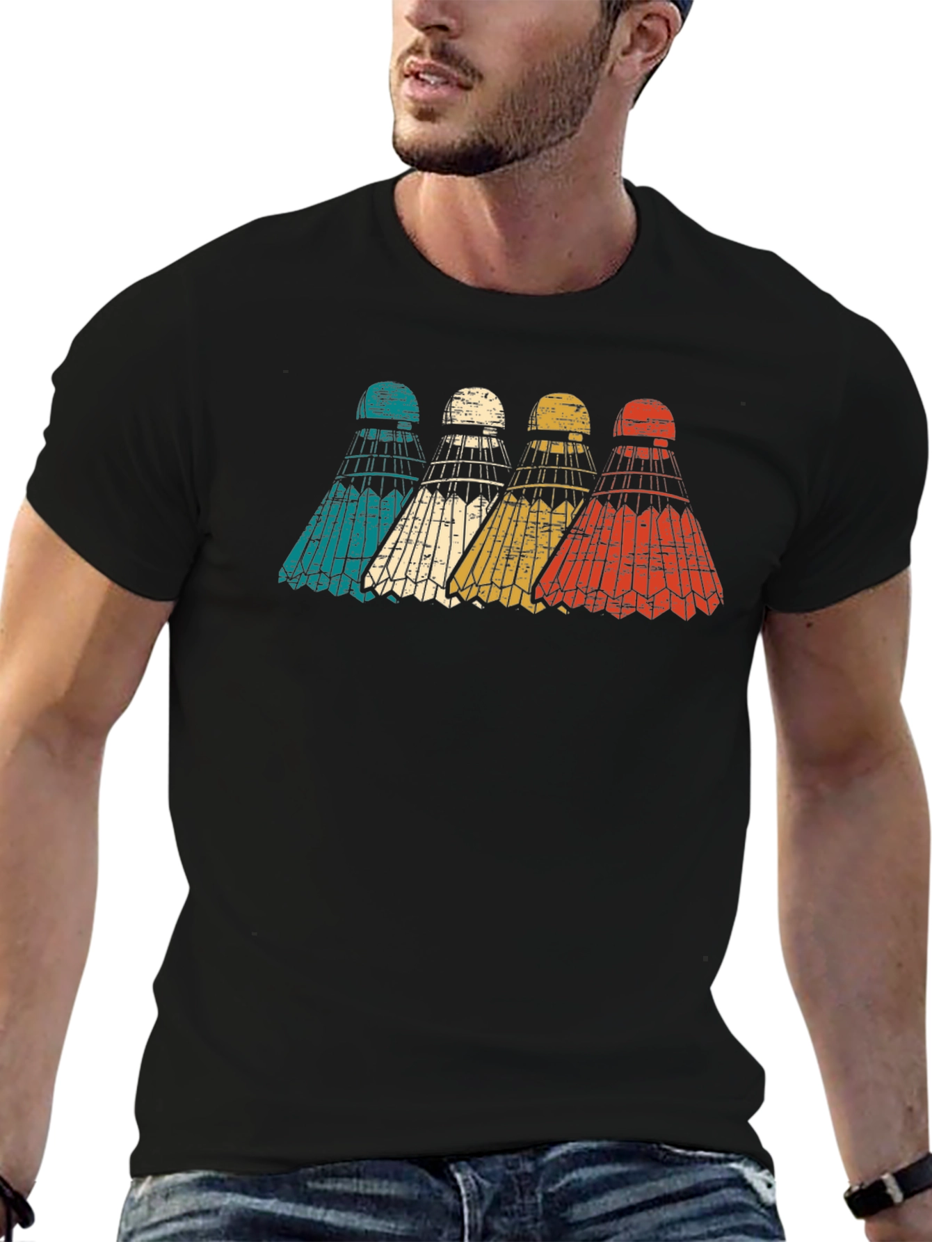 Retro Badminton Shuttlecock T-Shirt
