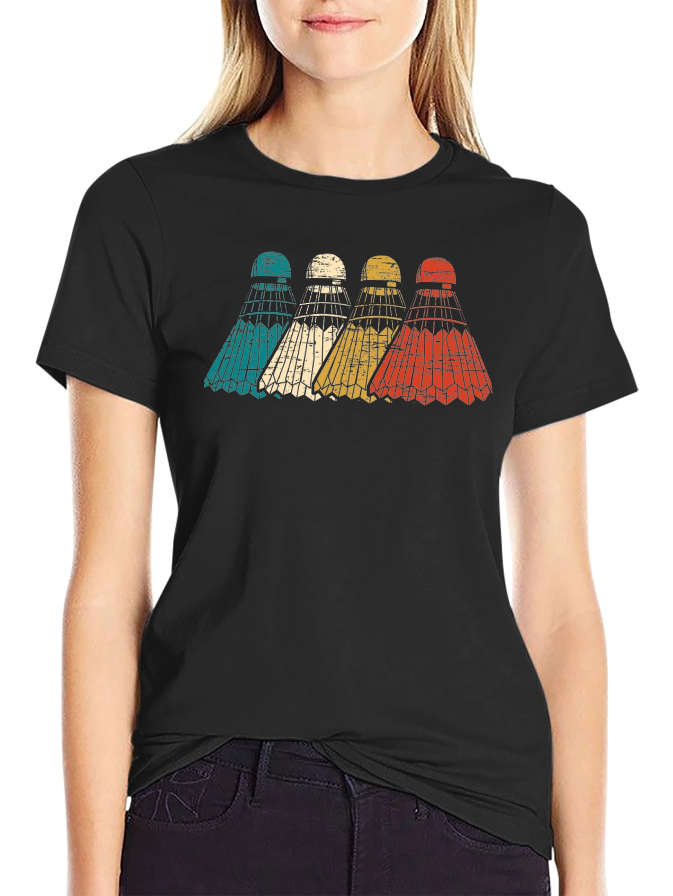 Retro Badminton Shuttlecock T-Shirt