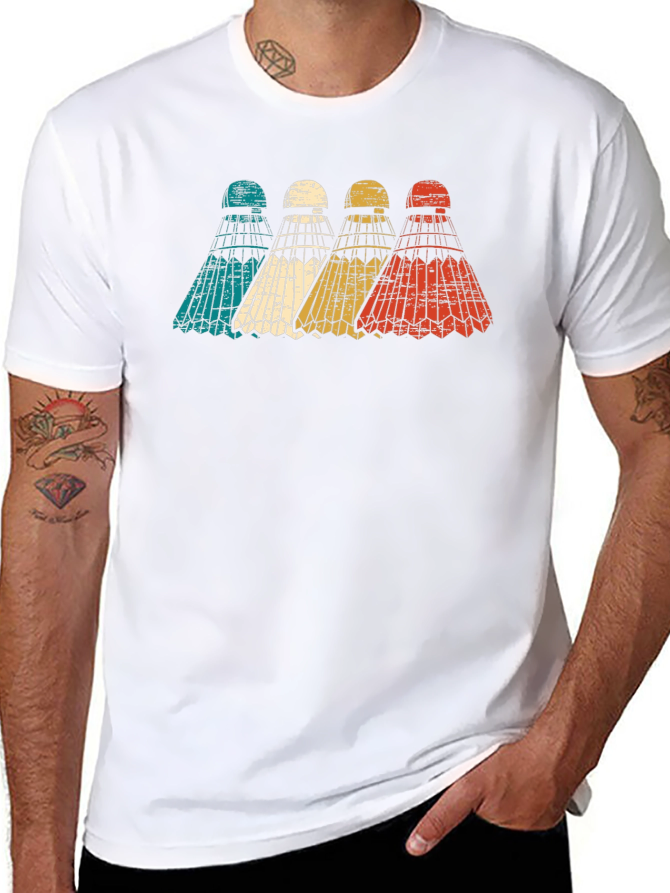Retro Badminton Shuttlecock T-Shirt