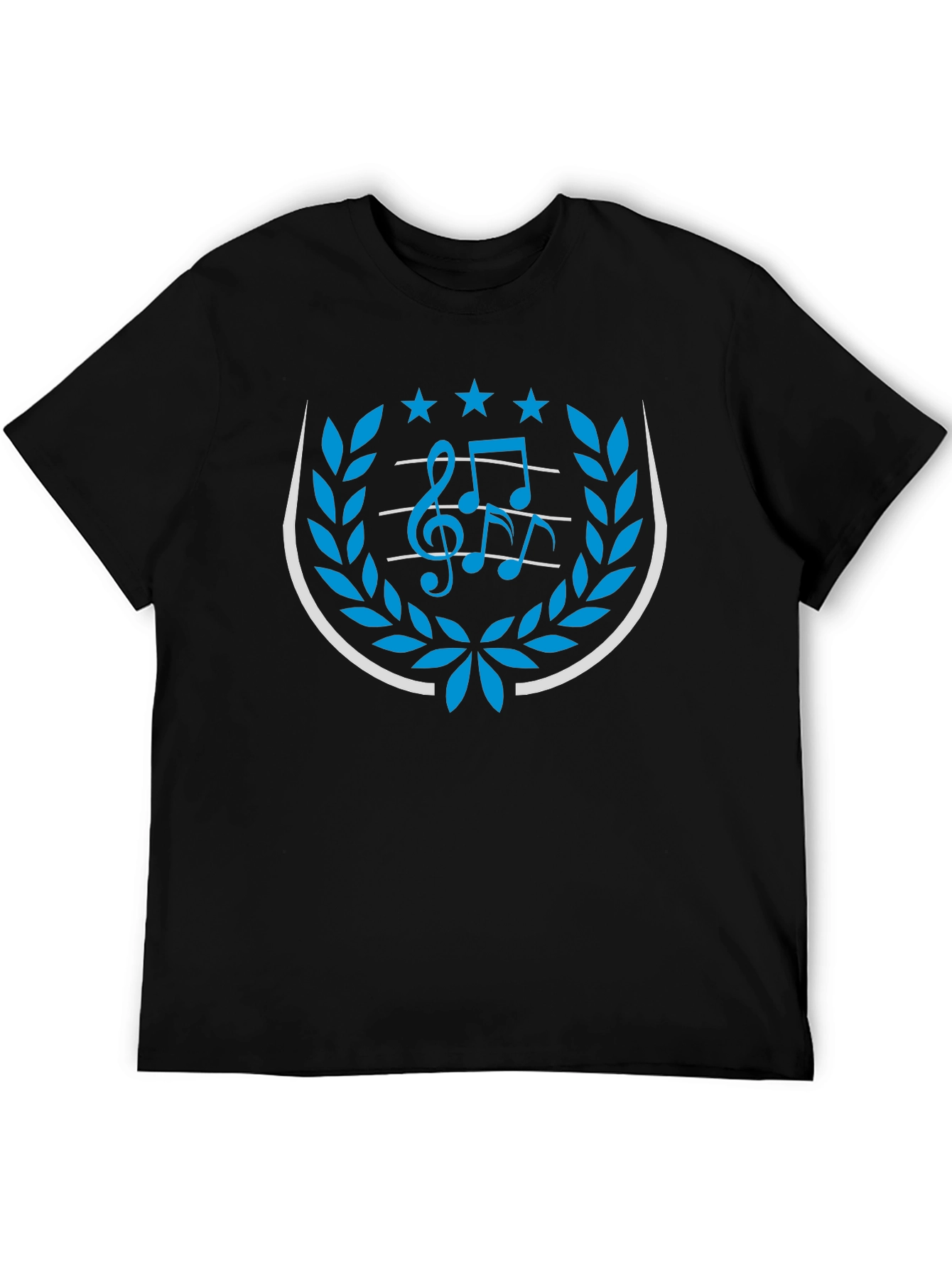 Musical Notes Graphic Tee - Black T-Shirt