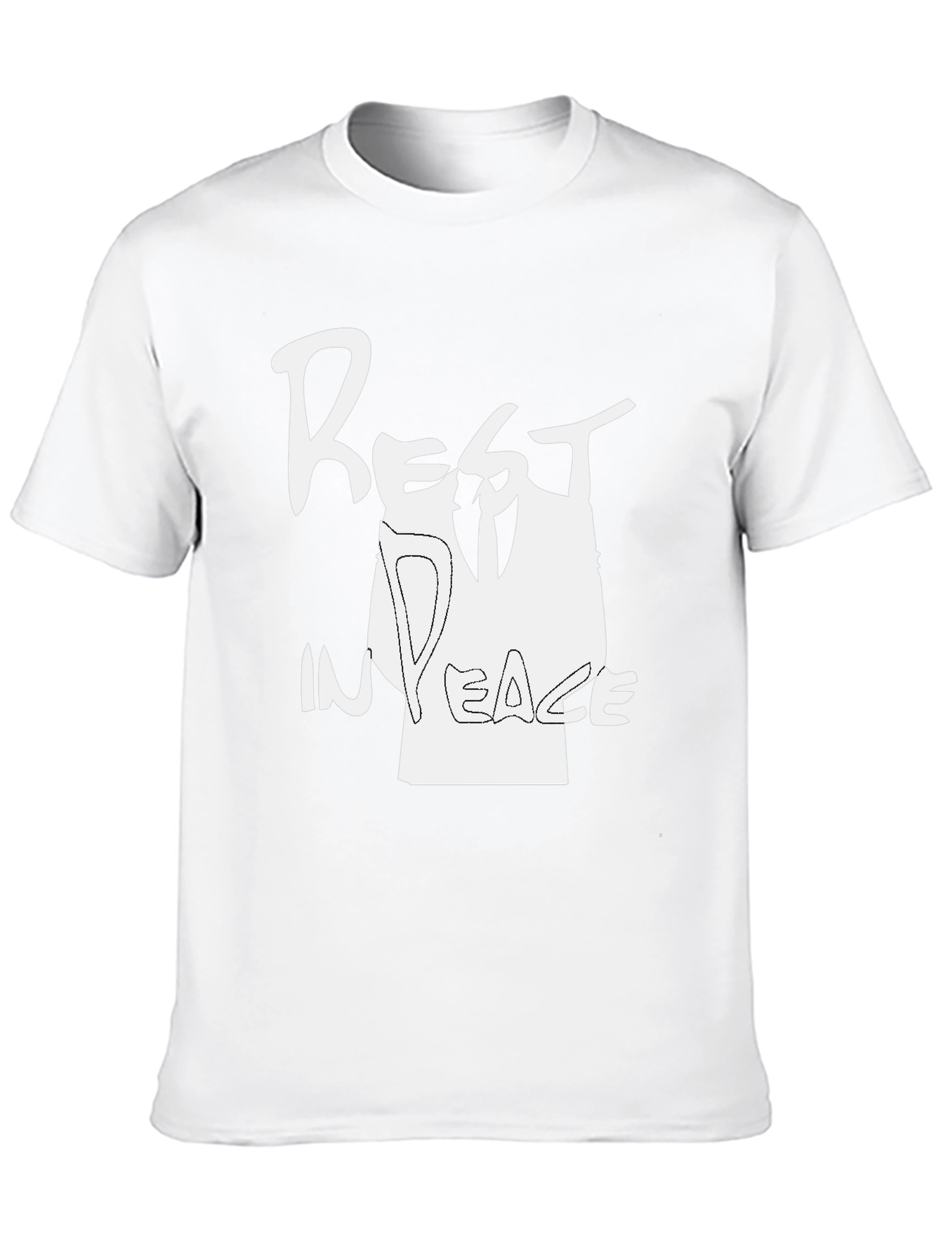 Rest In Peace Graphic Print Black T-Shirt