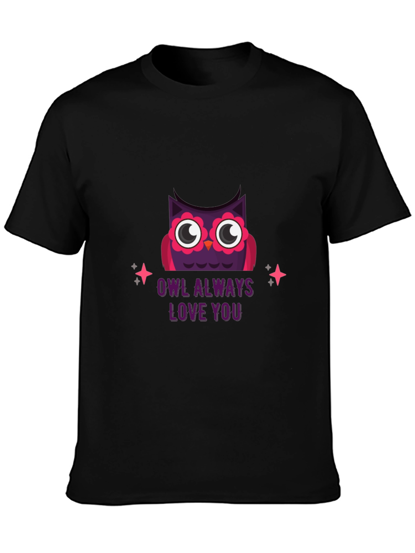 Owl Always Love You Graphic T-Shirt - Black