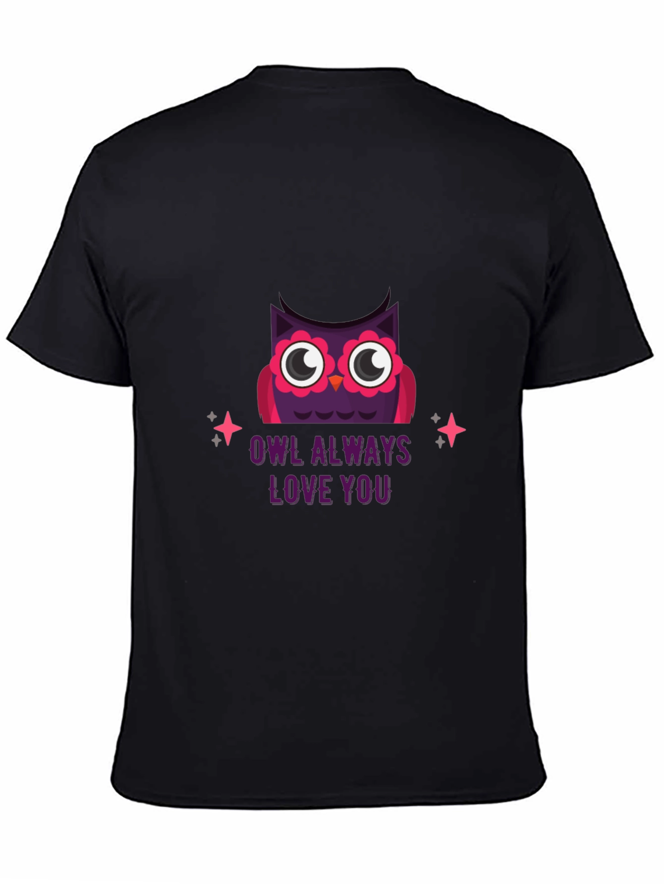 Owl Always Love You Graphic T-Shirt - Black