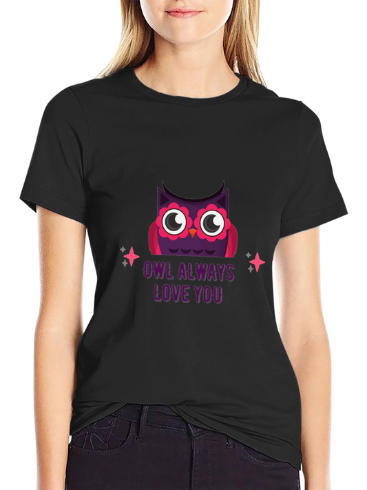 Owl Always Love You Graphic T-Shirt - Black