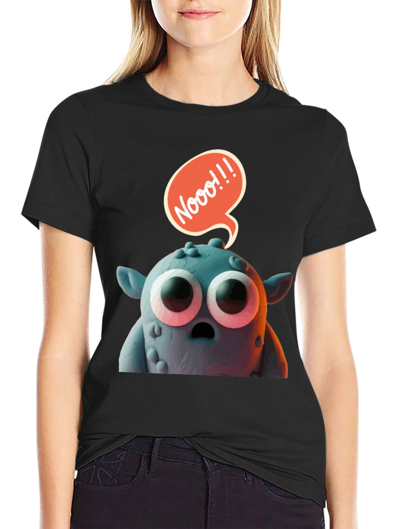 Cartoon Monster Graphic Tee - Expressive Style