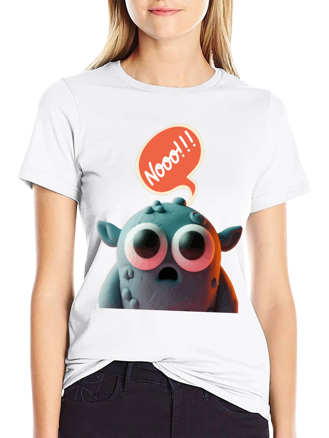 Cartoon Monster Graphic Tee - Expressive Style