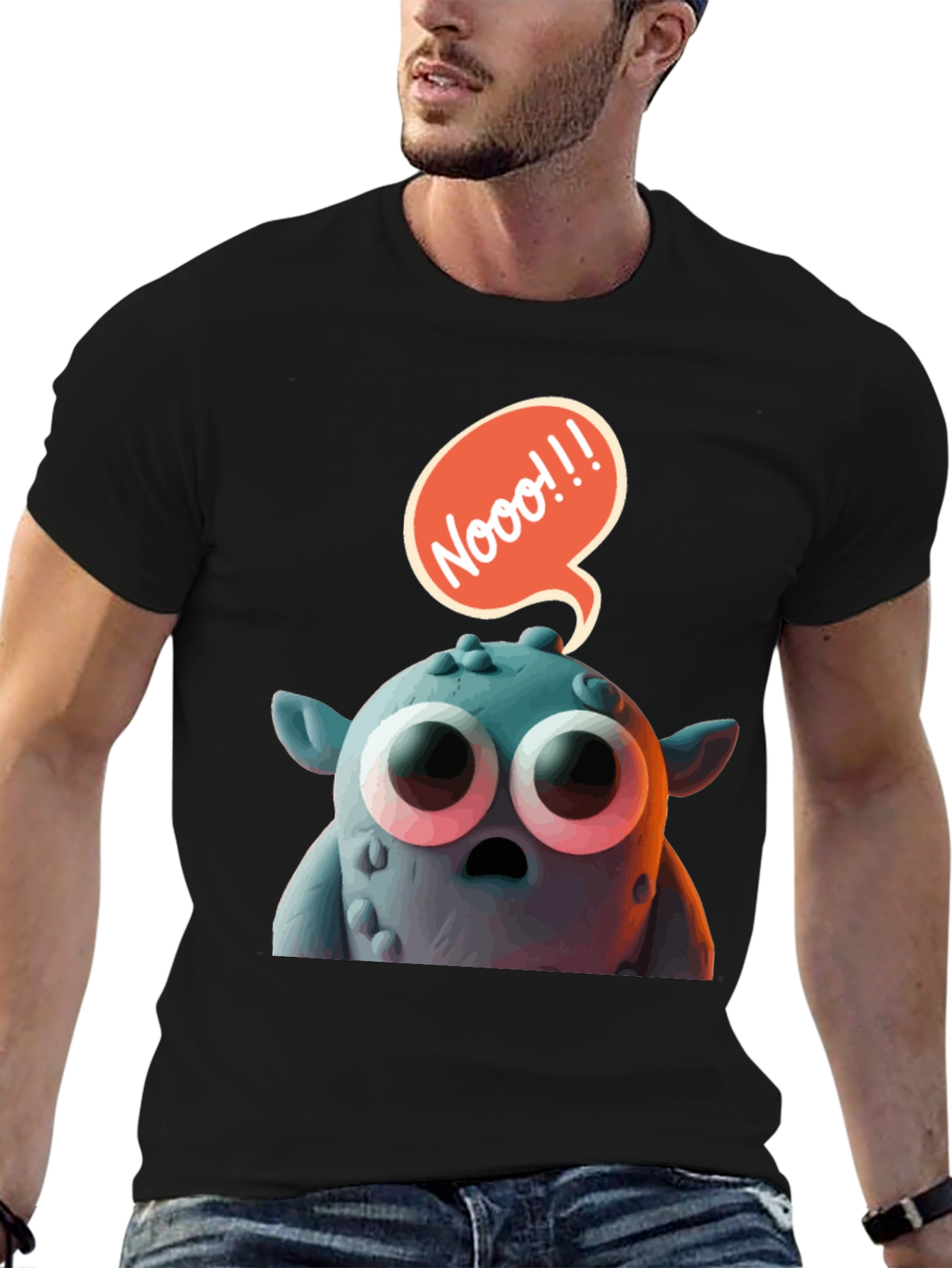 Cartoon Monster Graphic Tee - Expressive Style