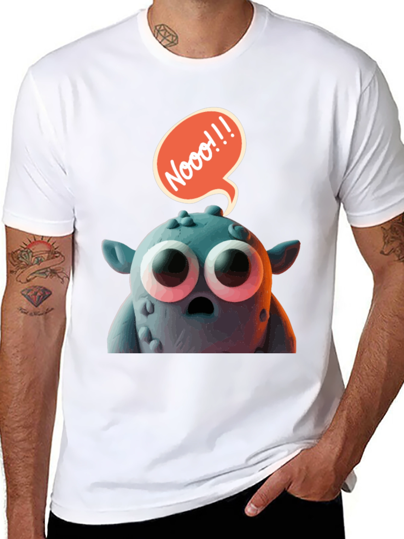 Cartoon Monster Graphic Tee - Expressive Style