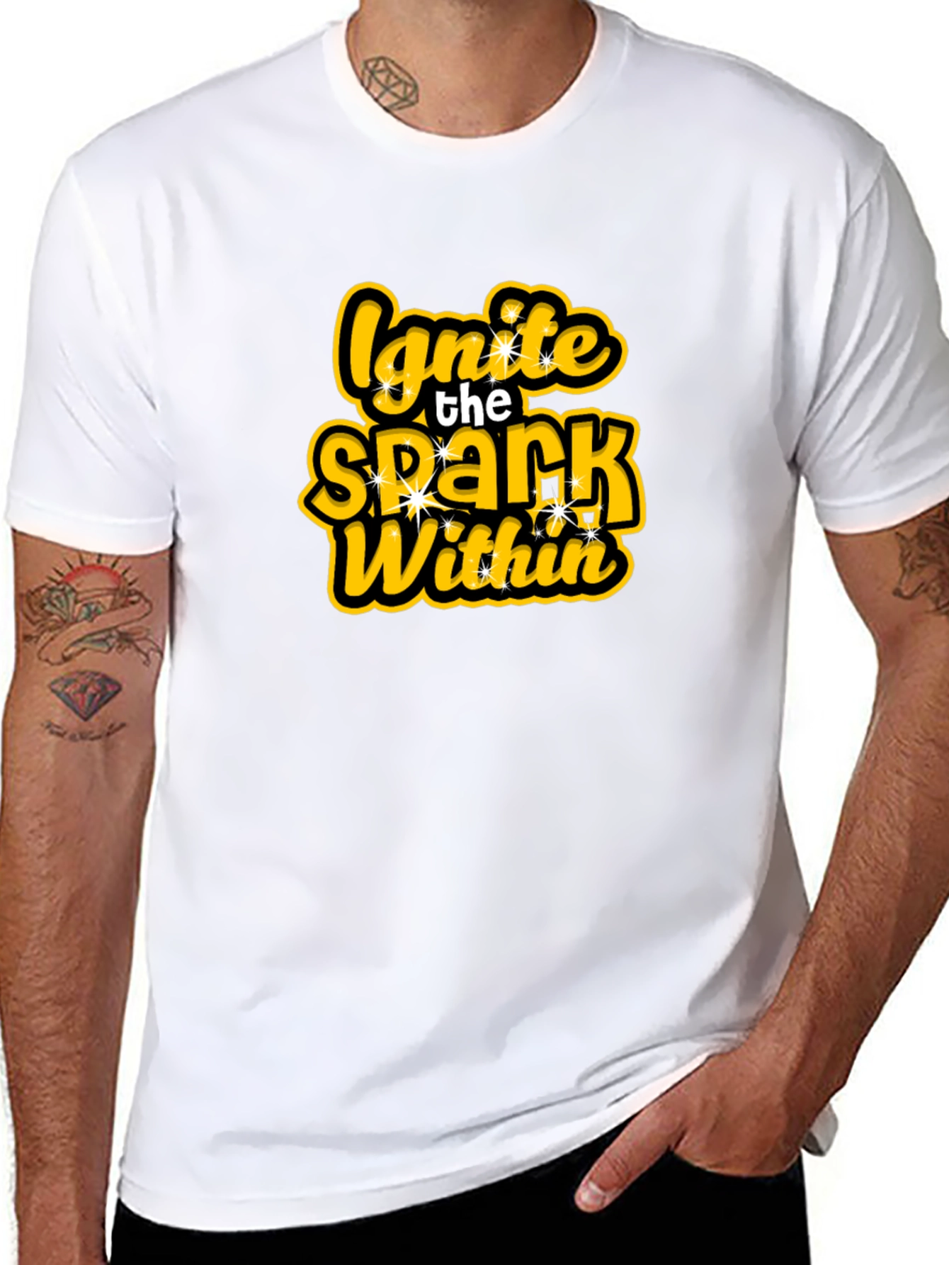 Ignite the Spark Within Black T-Shirt