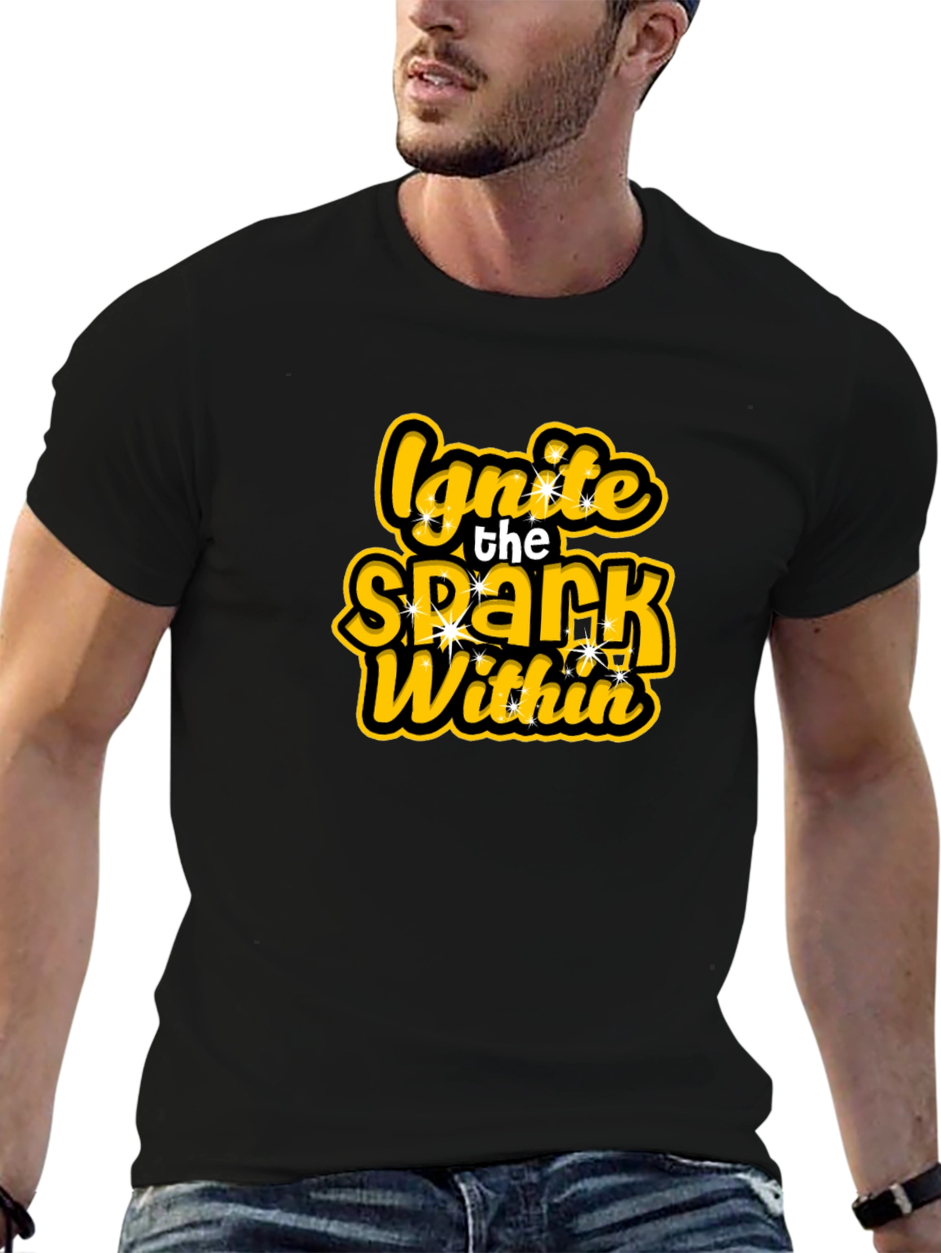 Ignite the Spark Within Black T-Shirt
