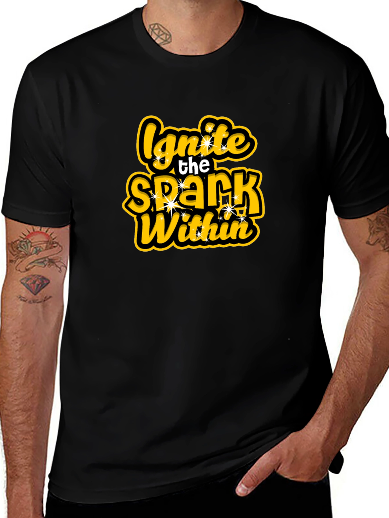 Ignite the Spark Within Black T-Shirt