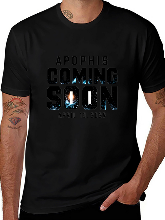 Apophis Coming Soon Black Graphic T-Shirt